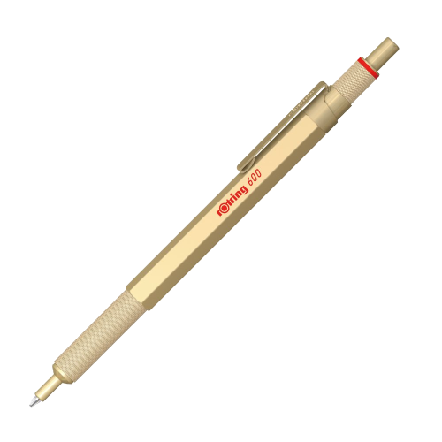 Rotring 600 Series Ballpoint Pen - Gold & Rose Gold Body