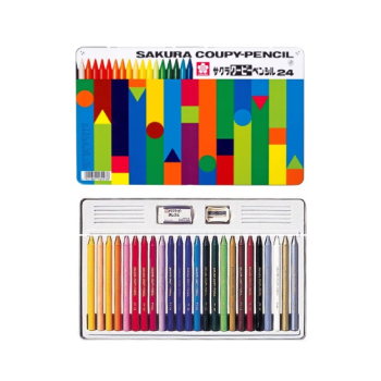 Sakura Coupy Pencils 24 Colors Set - All Made Entirely of Colored Lead