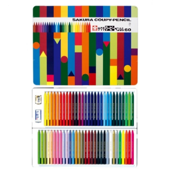 Sakura Coupy Pencils 60 Colors Set - All Made Entirely of Colored Lead