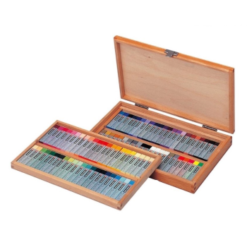 Sakura Cray-Pas Specialist Artist Quality Oil Pastels 85 Colors Set in Wooden Box
