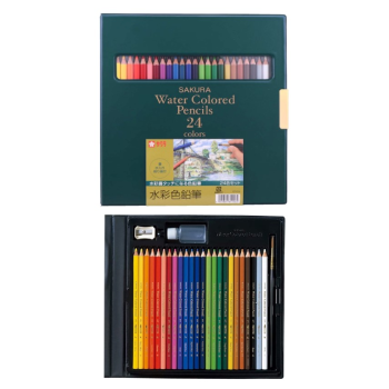 Sakura Watercolor Pencils 24 Colors Set