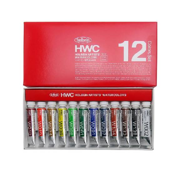 Holbein Watercolor 5ml x 12 Colors Set