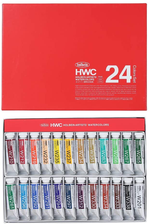 Holbein Artists' Watercolors, 15 mL, Set of 12
